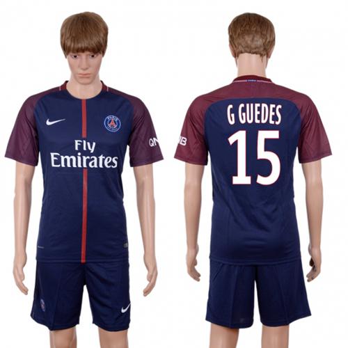 Paris Saint-Germain #15 G Guedes Home Soccer Club Jersey